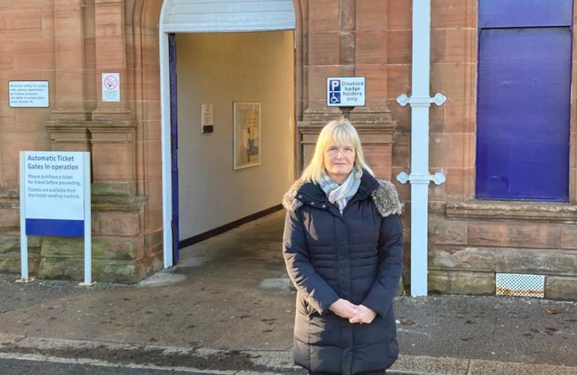 Sharon at Ayr Station