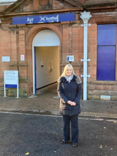 Sharon at Ayr Station